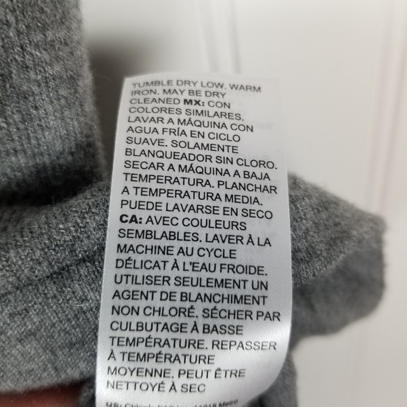 Chicos Zenergy Cotton Cashmere Sleeveless Sweater Shell Tank Top Gray Medium 1 - Picture 6 of 8